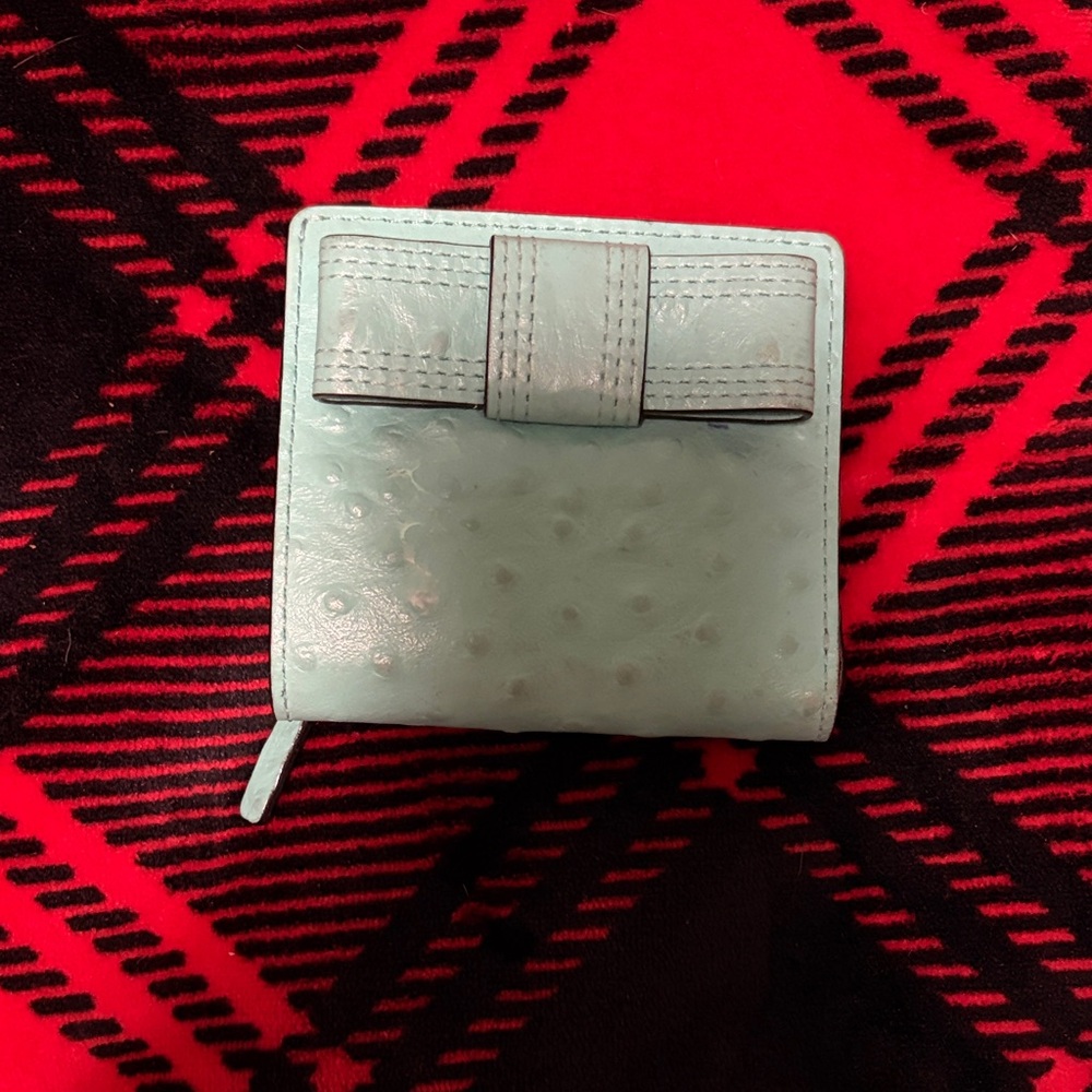 Authentic Kate Spade Aqua Wallet with Gold Details